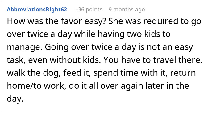 Woman Refuses To Dogsit Her Brother's Elderly Dog, Gets Shocked When He Declines To Babysit Her Kids Woman Refuses To Dogsit Her Brother's Elderly Dog, Gets Shocked When He Declines To Babysit Her Kids