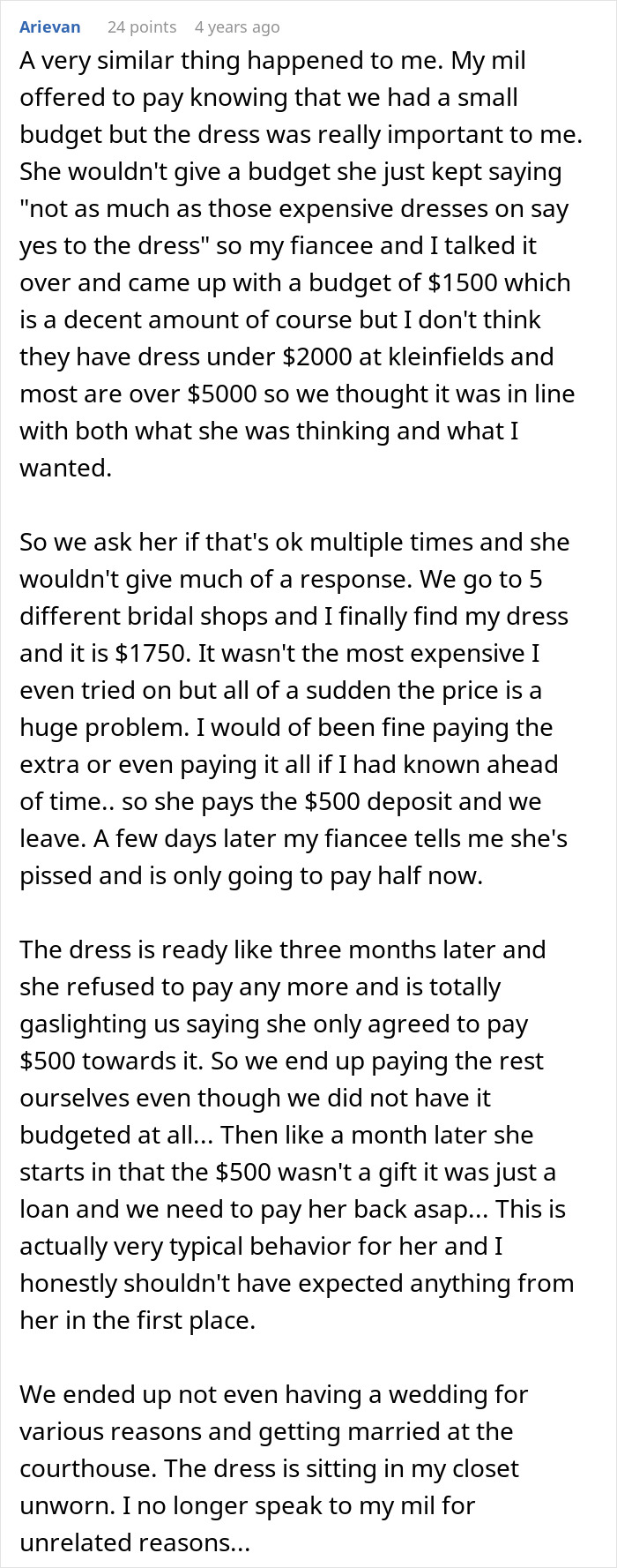 Heartless Family Brands Devastated Bride A Bridezilla After Grandma Revokes Her Gown Fund