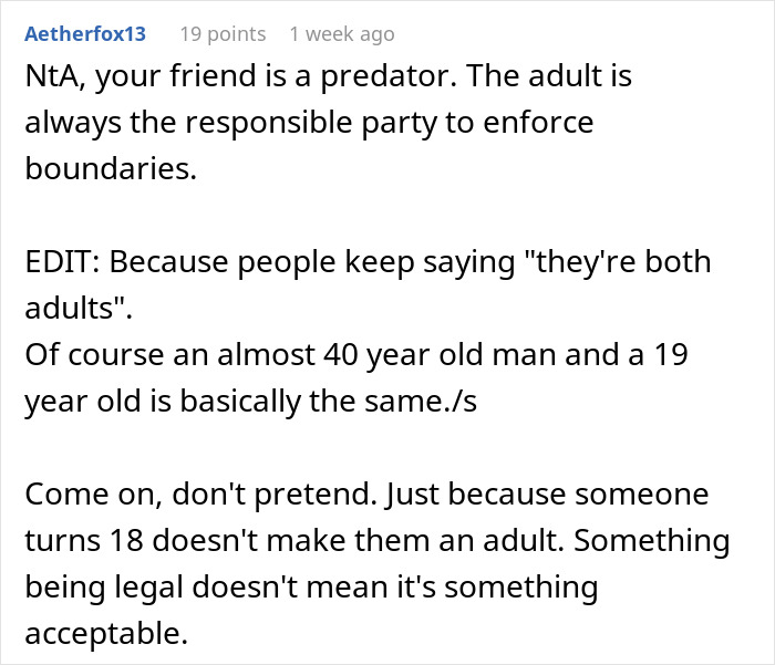 Disturbed Friends Ban 37-Year-Old Guy From Hangouts After He Starts Seeing His 19YO Girlfriend