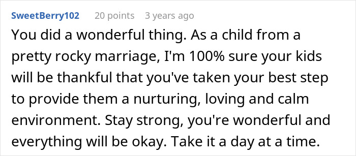 Comment praising a mom for providing a nurturing, loving environment despite challenges in a chaotic family situation.