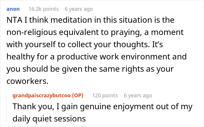 Atheist Sees Injustice As Colleagues Get Paid Prayer Breaks, Demands Meditation Break As Well Atheist Sees Injustice As Colleagues Get Paid Prayer Breaks, Demands Meditation Break As Well