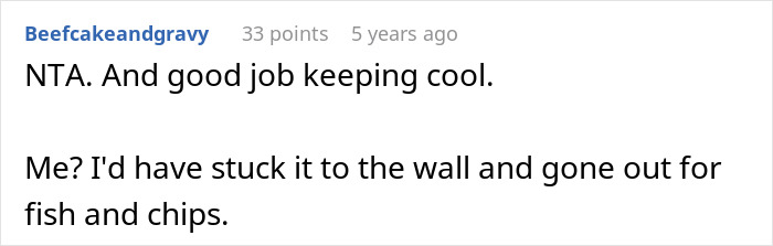 Screenshot of an online comment discussing a husband&rsquo;s reaction to a pregnant wife&rsquo;s cruel comment causing hurt feelings.