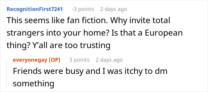 Commenters discussing a DnD guest caught stealing manga and figurines while acting like nothing happened.