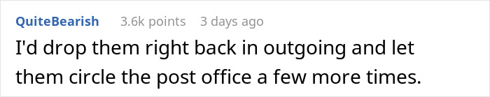 Comment about couple&rsquo;s fancy wedding invites getting misdelivered and bride expecting neighbor to deliver them.