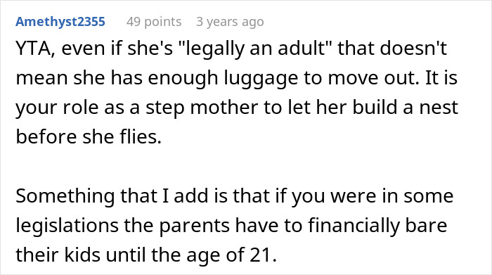 Woman Wants 18YO Stepdaughter To Move Out As She Was Already “Nice Enough To Let Her Stay For 6 Years” Woman Wants 18YO Stepdaughter To Move Out As She Was Already “Nice Enough To Let Her Stay For 6 Years”