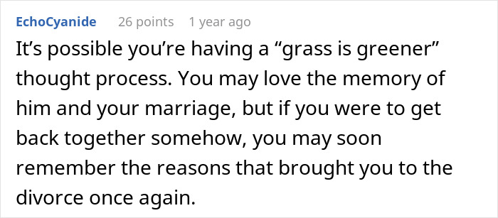 Comment about reconnecting with an ex, reflecting on love and memories in a heartfelt online discussion.