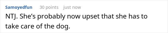 Screenshot of a forum comment about a wife missing hubby&rsquo;s surgery to support coworker during divorce, causing him to leave.