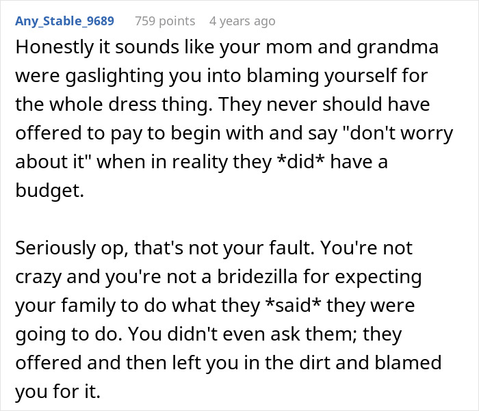 Heartless Family Brands Devastated Bride A Bridezilla After Grandma Revokes Her Gown Fund
