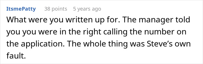 User comment on a forum discussing employee accidentally revealing a mistress, leading to chaos with a customer's wife. User comment on a forum discussing employee accidentally revealing a mistress, leading to chaos with a customer's wife.