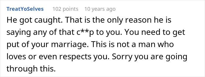 Comment discussing a man caught in a mistake involving a pregnant coworker and the consequences in his marriage.