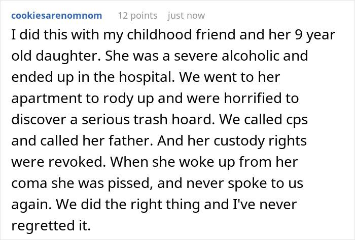 Comment describing a trash hoard discovered in a friend&rsquo;s apartment involving a mom and pregnant daughter, with CPS contacted.