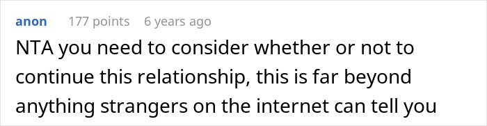 Comment advising to reconsider continuing relationship after man refuses to adopt wife&rsquo;s kids due to hidden info on their father.