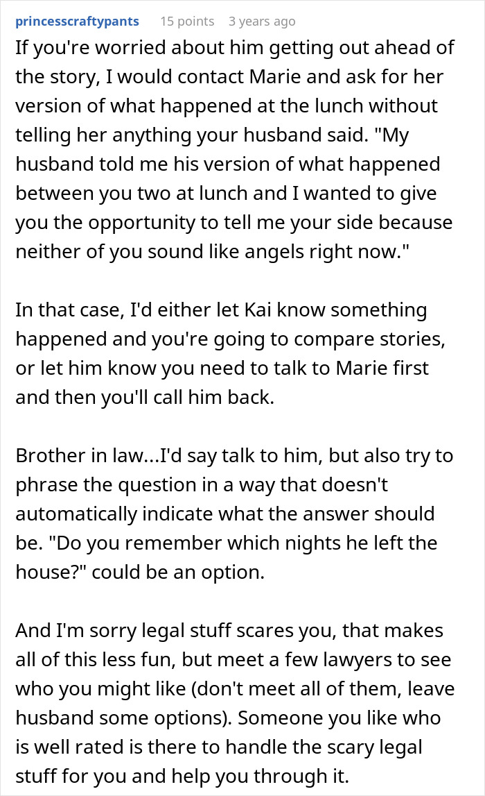 Screenshot of an online forum post discussing a woman&rsquo;s innocent goofy joke revealing her husband is a horrible cheating jerk.