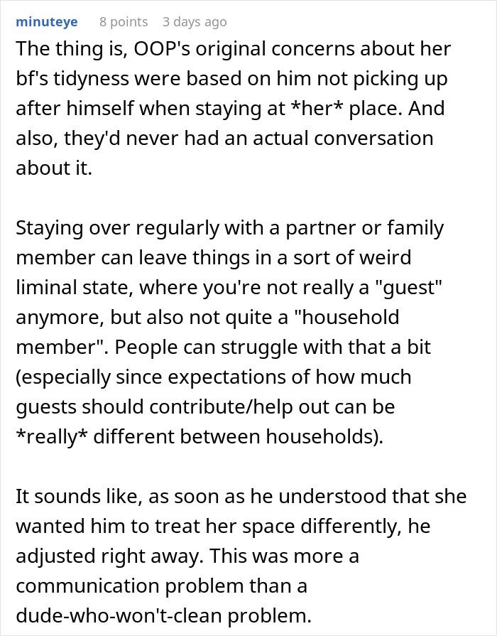 Lady Gets The Ick As She Has To Clean Up After BF, Wonders If Living With Him Is The Right Decision Lady Gets The Ick As She Has To Clean Up After BF, Wonders If Living With Him Is The Right Decision