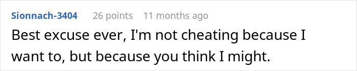 Screenshot of a text message where a woman excuses sleeping with a married man, denying intentional cheating.