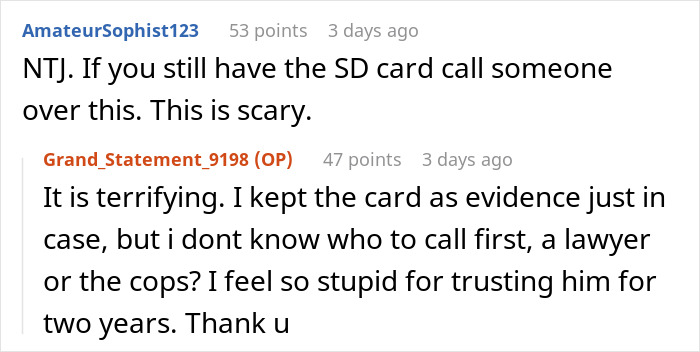 Woman Finds Out Boyfriend Has Been Filming Her With Secret Camera: "I Completely Froze, I Was Shaking"