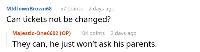 Reddit conversation showing wife feels hurt and disrespected after husband approves family&rsquo;s 6-week stay without asking her.