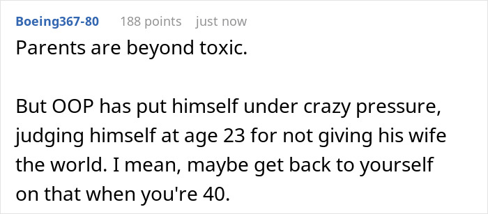 Comment on toxic grandparents and family pressure, discussing young parents and challenges with toddler and medical school.