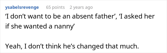 Screenshot of a Reddit comment discussing a delusional guy refusing to help his pregnant wife despite being the breadwinner.