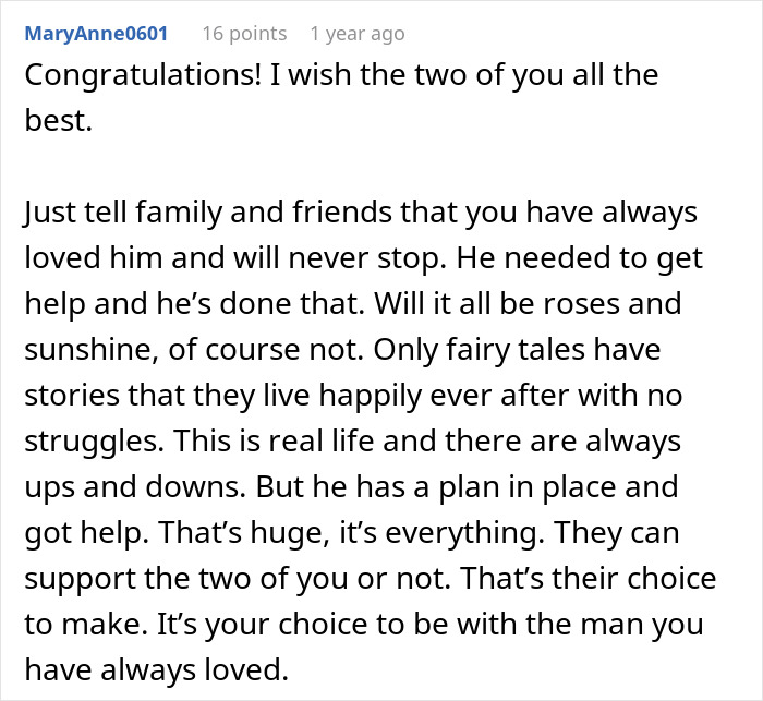 Comment praising a man&rsquo;s love story as the internet gushes over his reunion with the ex he never stopped thinking about.