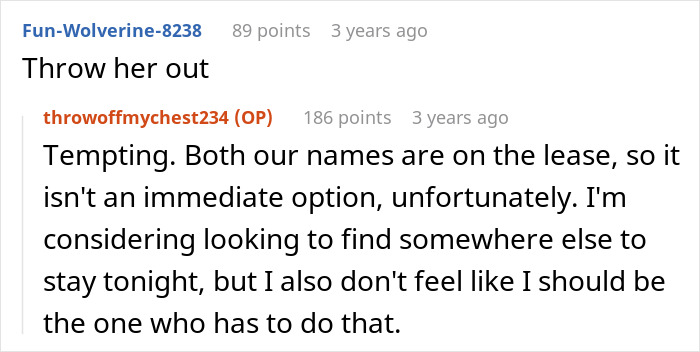 Screenshot of an online forum conversation about a woman admitting to cheating multiple times and the husband informing her parents.