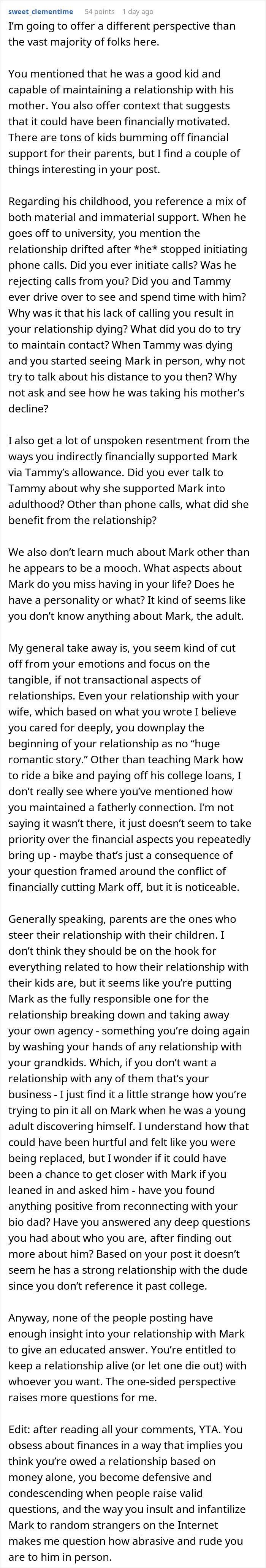 Man Loses Wife And His Adoptive Son Cuts Him Off, Only To Come Back Begging For Money