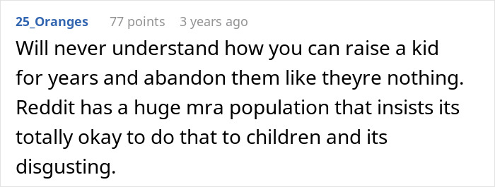 Reddit comment expressing disbelief over abandoning children, relating to DNA lab mixes and paternity results confusion.