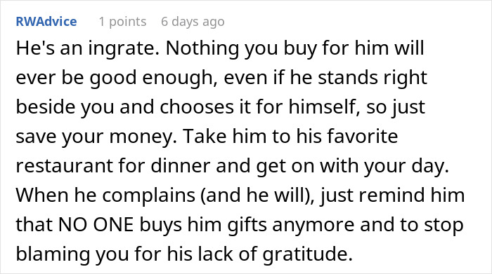 Man Always Finds Something Wrong With Wife&rsquo;s Gifts, Is Upset She Doesn&rsquo;t Want To Gift Him Anything Anymore