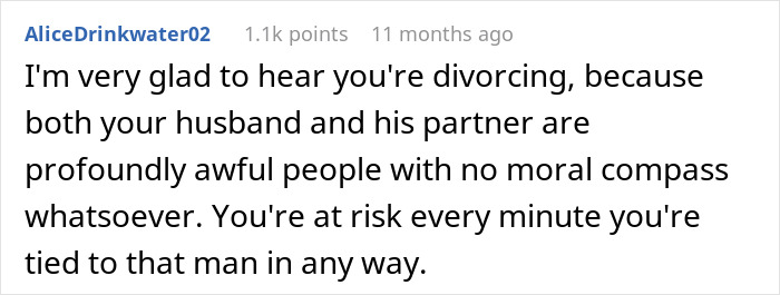 Screenshot of a text message where a woman lectures a married man's wife with bold and confrontational words.