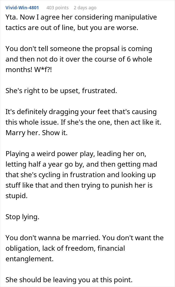 &ldquo;A Way To Control Her&rdquo;: Guy Refuses To Propose To His Girlfriend After He Said He Would, Explains Why
