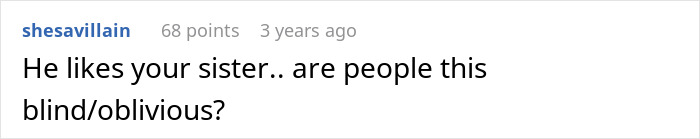 Reddit comment expressing disbelief about a husband&rsquo;s obsession with his wife&rsquo;s sister&rsquo;s weight.