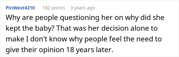 Screenshot of a Reddit comment discussing people questioning a MIL who secretly DNA tested her grandkid.