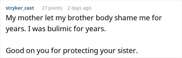 Reddit comment about protecting sister after guy blows up a 3-year relationship with one comment to girlfriend&rsquo;s teen sister.
