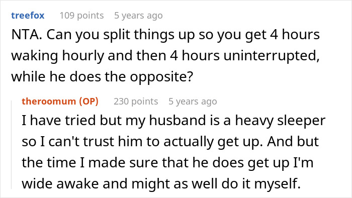 New Mom Finally Gets Real Sleep After Dumping The Husband Who Thought Three Hours Of Childcare Was Too Much