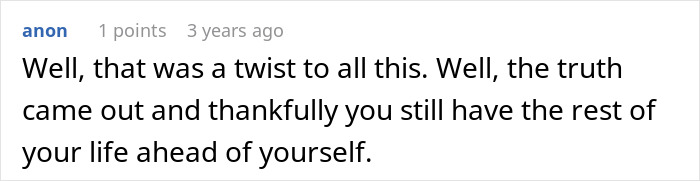 Screenshot of a forum comment discussing a woman&rsquo;s innocent goofy joke revealing her husband is a horrible, cheating jerk.