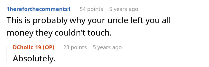 Screenshot of a social media comment thread discussing delusional parents demanding teen daughter sacrifice education.