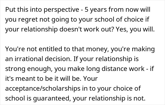 Parents refusing to let their son destroy his future over teenage love, prioritizing education and long-term goals.