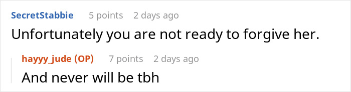 Screenshot of an online conversation about a gay man shocked by his parents' audacity to expect retirement funding.