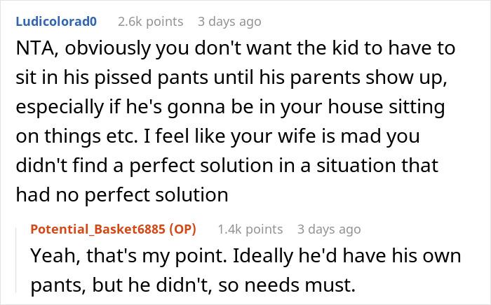 Wife Disgusted As Hubby Gives Daughter's Pants To A Boy After A Bathroom Accident, Rages At Him