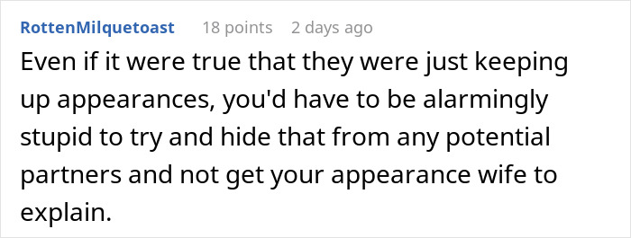 Screenshot of an online comment discussing the shock and impact of discovering a boyfriend&rsquo;s double life on a woman&rsquo;s world.