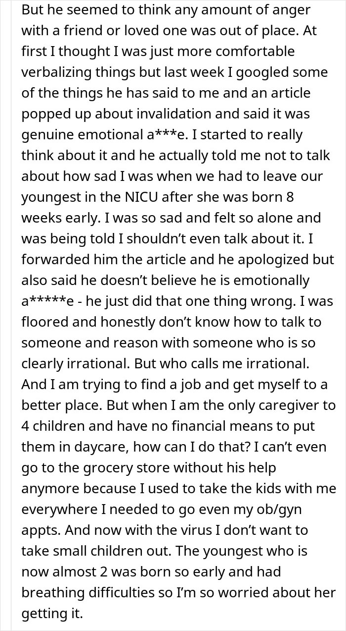 &ldquo;I Am Beyond Devastated&rdquo;: SAHM Finds Out Husband Is Keeping Money From Her, Then Gets Asked For Divorce
