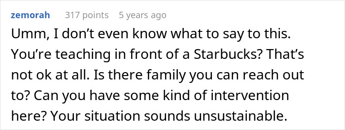 Commenter expresses concern over teacher husband&rsquo;s difficult situation with toxic wife interrupting Zoom class.