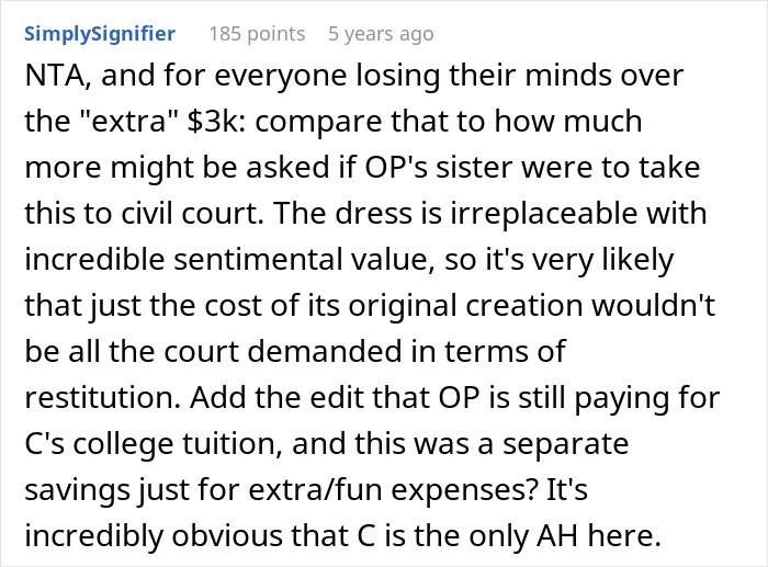 Teen Claims Her Dad &ldquo;Ruined Her Future&rdquo; After Making Her Pay For The Wedding Dress She Destroyed