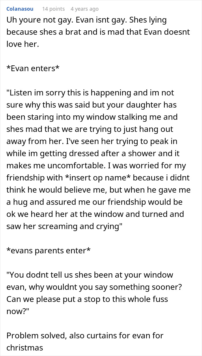 Reddit text post discussing a guy&rsquo;s sister catching him with his secret boyfriend and family conflict unfolding.