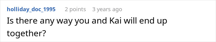 Screenshot of a Reddit comment asking if two people will end up together, highlighting relationship tension and cheating issues.