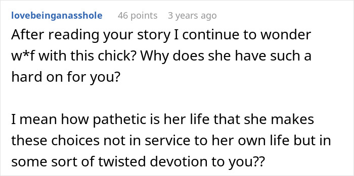 Screenshot of an online comment discussing a woman&rsquo;s life turning upside down after uncovering husband&rsquo;s affair.