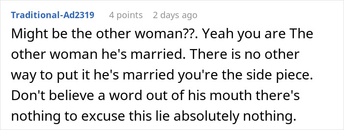 Comment discussing betrayal and deceit after a woman discovers her boyfriend's double life online.