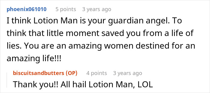 User comments on a forum discussing a woman's innocent joke revealing her husband's cheating behavior.