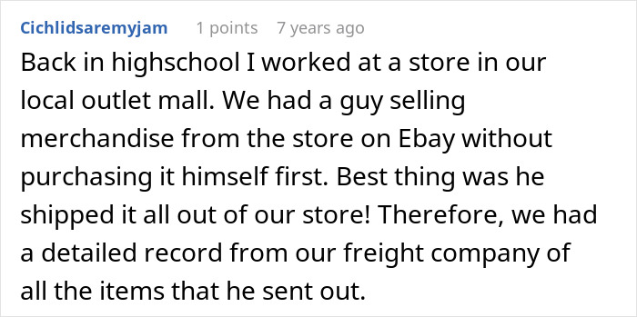 Alt text: Woman confronts office bully with security, exposes theft, and causes her to lose two jobs at the workplace.