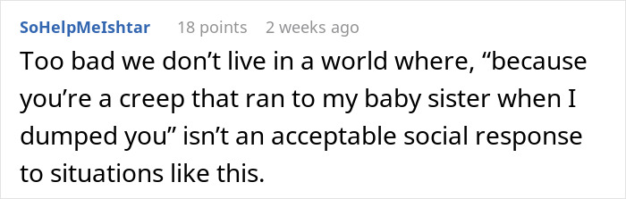 Screenshot of an online comment expressing concern about a woman refusing to let her daughter near her brother-in-law. Screenshot of an online comment expressing concern about a woman refusing to let her daughter near her brother-in-law.